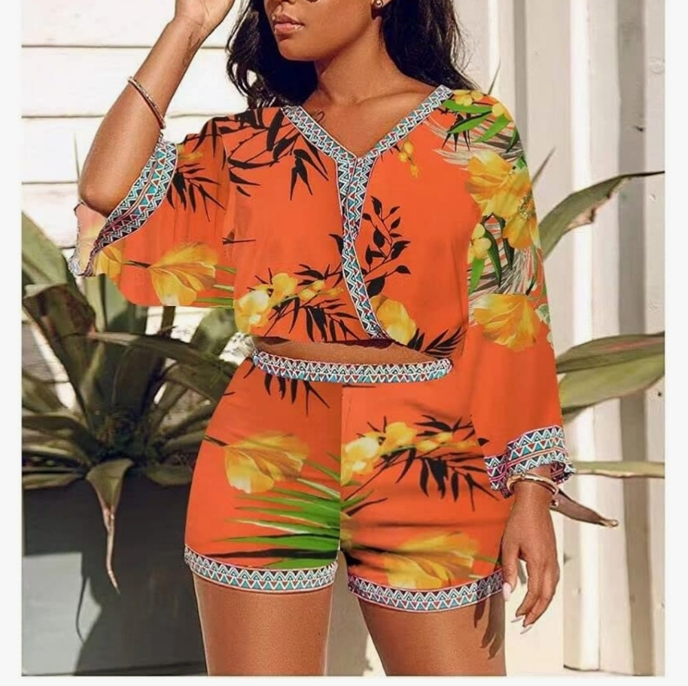 Crop Top and Shorts Set
